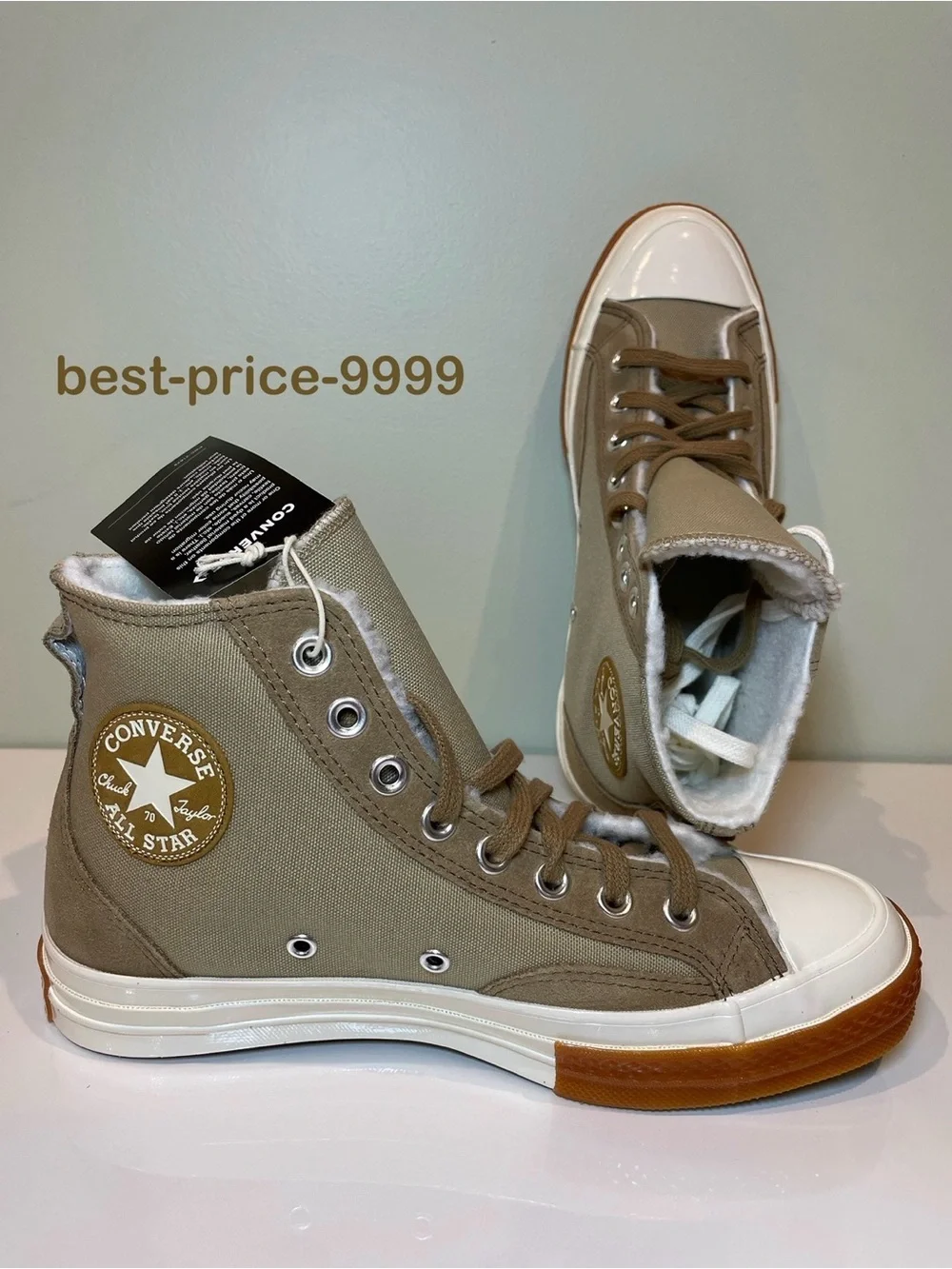 Converse Chuck Taylor All Star 70 Hi Unisex A04410C - Sheep Lined - Beige - New